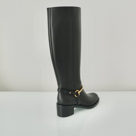 NIB GUCCI HORSEBIT LEATHER KNEE HIGH BOOTS - Picture 2 of 9